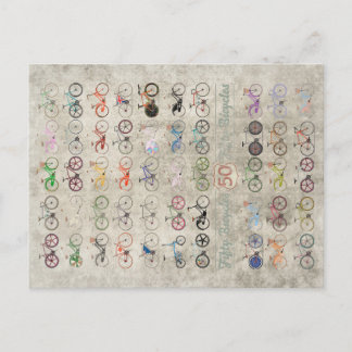 Vijftig fietsen briefkaart