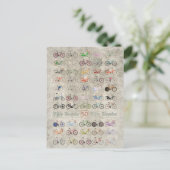 Vijftig fietsen briefkaart (Staand voorkant)