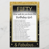 Vijftig Hoe goed ken je het verjaardagsmeisje? (Voorkant)