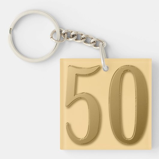 Vijftig is Golden Sleutelhanger (voorkant)