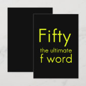 Vijftig is mijn ultieme woord grappige 50ste verja bedankkaart (Voorkant / Achterkant)