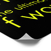 Vijftig is mijn ultieme woord grappige 50ste verja poster (Hoek)