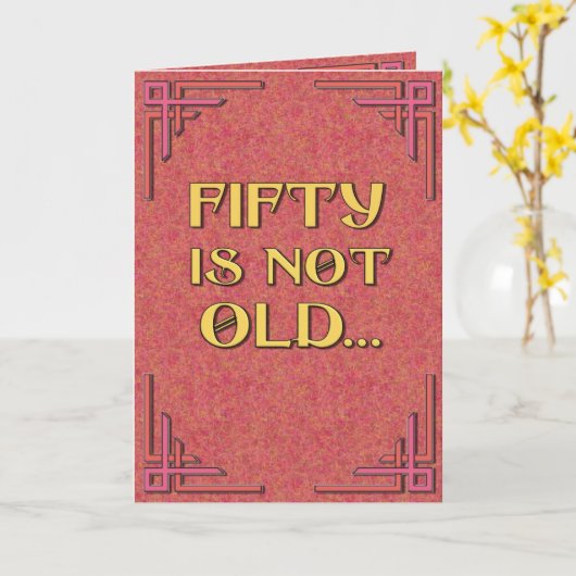 Vijftig is niet oud kaart (Gele Bloem)