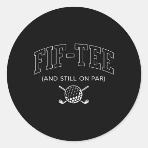 Vijftig jaar en nog steeds op par - 50ste verjaard ronde sticker