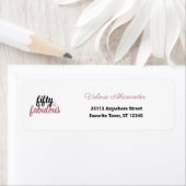 Vijftig jaar en vijftig jaar oud Roos gouden vijft Etiket (Insitu)