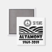 Vijftig jaar gratis concert Altamont Speedway Free Magneet (Voorkant / Achterkant)