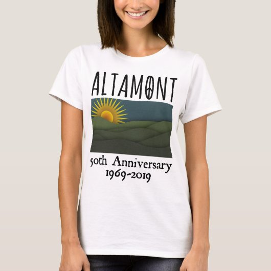 Vijftig jaar gratis concert Altamont Speedway Free T-shirt (Voorkant)