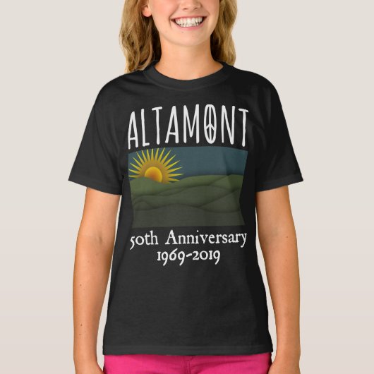 Vijftig jaar gratis concert Altamont Speedway Free T-shirt (Voorkant)