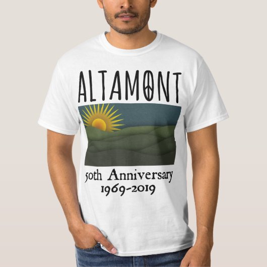 Vijftig jaar gratis concert Altamont Speedway Free T-shirt (Voorkant)