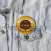 Vijftig jaar Jubileum Celebratie Gold Medal Ronde Button 7,6 Cm (In situ)