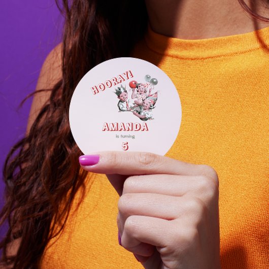 vijftig jaar Klassieke Eenvoudige Kinderdagfeest Ronde Sticker