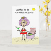 VIJFTIG, LEUKE EN FANTASTISCHE HETE MAMA VERJAARDA KAART (Gele Bloem)