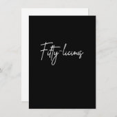 Vijftig Licious 50th Birthday Fiftylicious 50 Year Kaart (Voorkant / Achterkant)