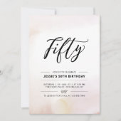 vijftig | Minimale Waterverf 50e verjaardag van de Kaart (Voorkant)