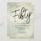 Vijftig Moderne 50e verjaardag van de 50e verjaard Kaart (Voorkant / Achterkant)