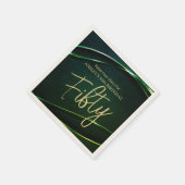 Vijftig Moderne Groene Gold 50e verjaardag Servet (Hoek)