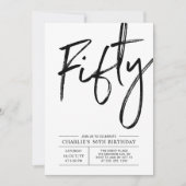 vijftig | Moderne uitnodiging van de 50e verjaarda (Voorkant)