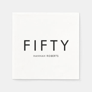 Vijftig naam 50ste verpartij servet