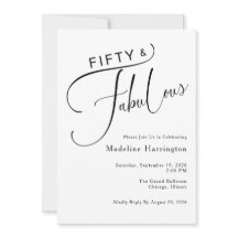 Vijftig & Prachtig Leuk Script 50e Verjaardagsfees