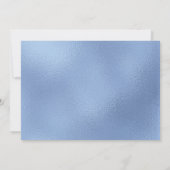 Vijftig & Prachtig Stofblauw Schreef Foto Verjaard Kaart (Achterkant)