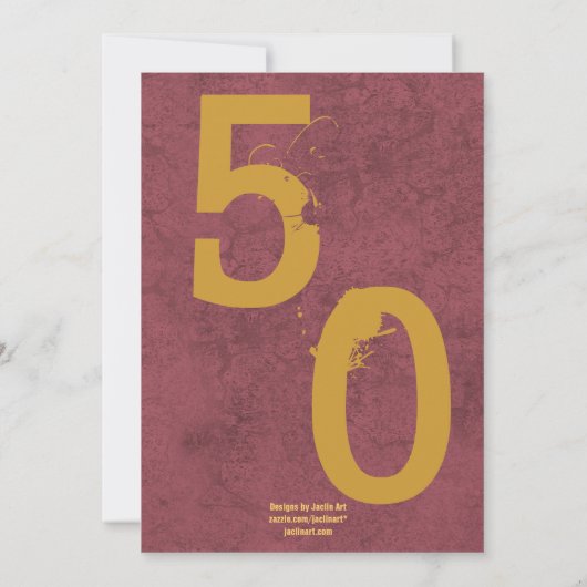 Vijftig Rocks! 50e verjaardag van de Moderne Mrung Kaart (Achterkant)