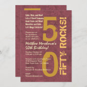 Vijftig Rocks! 50e verjaardag van de Moderne Mrung Kaart (Voorkant / Achterkant)