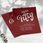 Vijftig rood Witte Begroting 50e uitnodiging van d Flyer