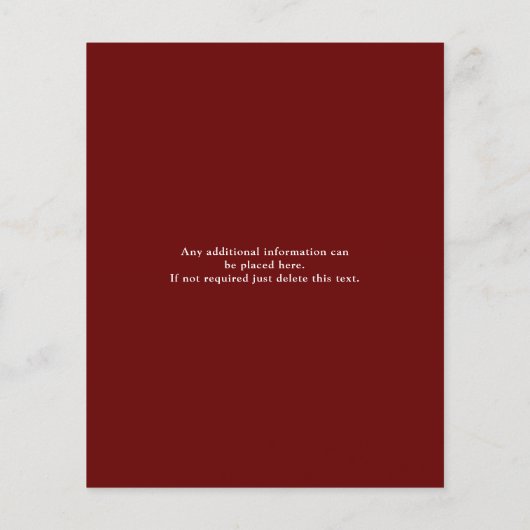 Vijftig rood Witte Begroting 50e uitnodiging van d Flyer (Achterkant)