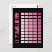 Vijftig schaduwen roze briefkaart (Voorkant / Achterkant)