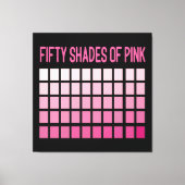 Vijftig schaduwen roze canvas afdruk (Voorkant)