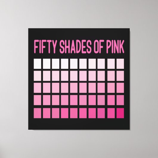 Vijftig schaduwen roze canvas afdruk (Voorkant)