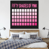 Vijftig schaduwen roze canvas afdruk (Insitu (Slaapkamer))