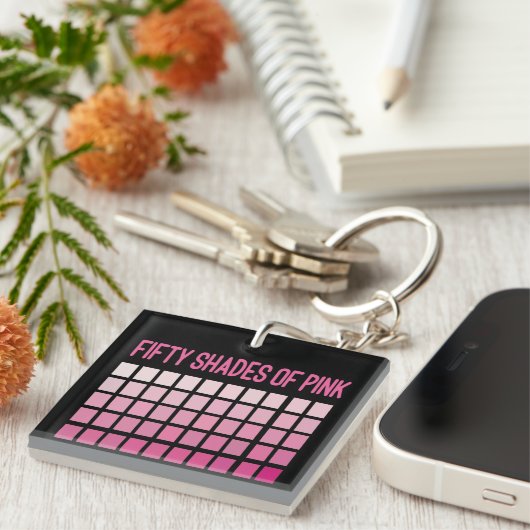 Vijftig schaduwen roze sleutelhanger (Voorkant Rechts)