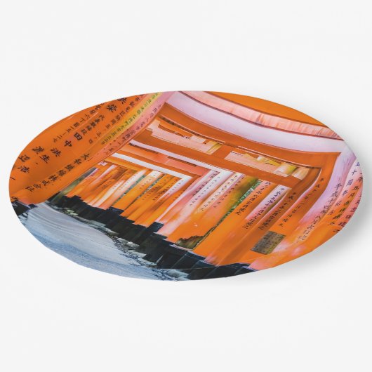 Vijftig schaduwen van het sinaasappel - Senbon Tor Papieren Bordje (Gekanteld)