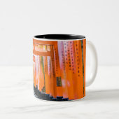 Vijftig schaduwen van het sinaasappel - Senbon Tor Tweekleurige Koffiemok (Voorkant rechts)