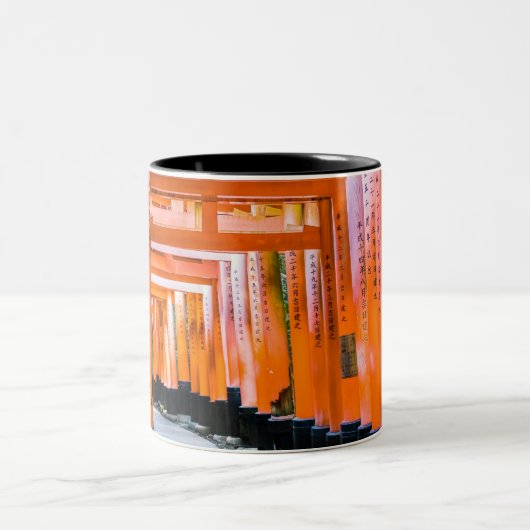 Vijftig schaduwen van het sinaasappel - Senbon Tor Tweekleurige Koffiemok (Center)