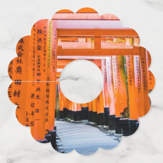 Vijftig schaduwen van het sinaasappel - Senbon Tor Wijnglaslabel (Voorkant)