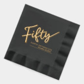 Vijftig script tekst 50ste verjaardag aangepaste n folie servetten (Links)