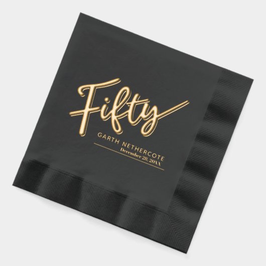 Vijftig script tekst 50ste verjaardag aangepaste n folie servetten (Links)