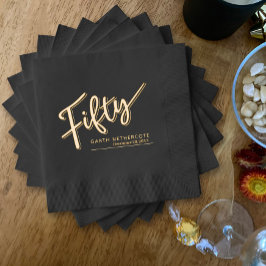 Vijftig script tekst 50ste verjaardag aangepaste n folie servetten