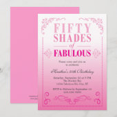 Vijftig Shades van de Uitnodiging van de Dag van d (Voorkant / Achterkant)