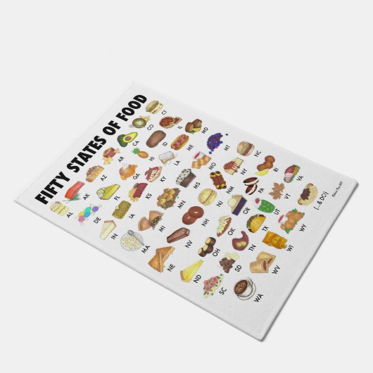 VIJFTIG STATEN VAN LEVENSMIDDELEN Verenigde Staten Deurmat (Schuin)