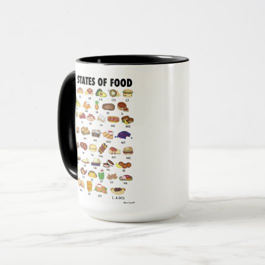 VIJFTIG STATEN VAN LEVENSMIDDELEN Verenigde Staten Mok (Voorkant links)
