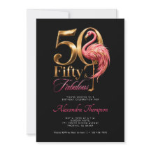 Vijftig Verbluffende Roze Flamingo 50e Verjaardags
