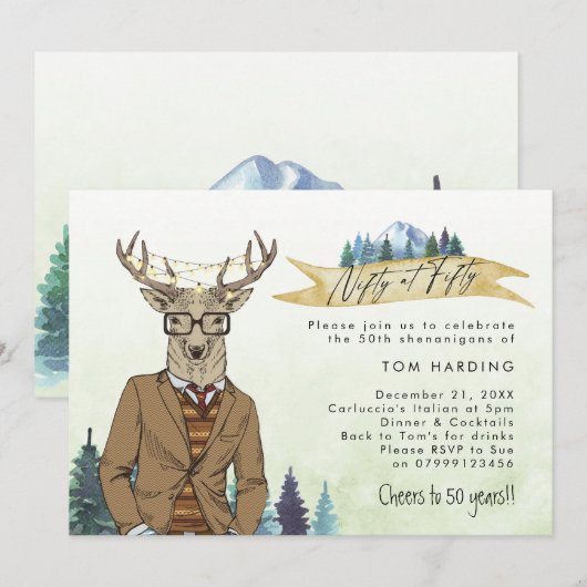 vijftigjarig herengebergte kaart (Voorkant / Achterkant)