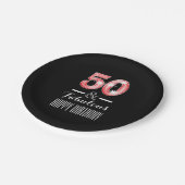 Vijftigste 50ste verjaardag mannen papieren bordje (Gekanteld)