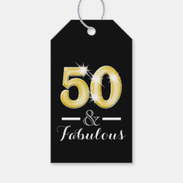 Vijftigste fantastische verjaardagsfeestje cadeaulabel