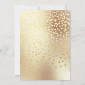 Vijftigste goudglitter-mousserende wijn elegant kaart (Achterkant)