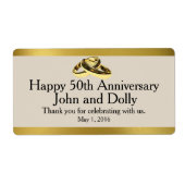 Vijftigste Jubileum mini wijnlabels Etiket (Voorkant)