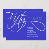 Vijftigste verjaardag - Aangepaste achtergrondkleu Kaart (Voorkant / Achterkant)